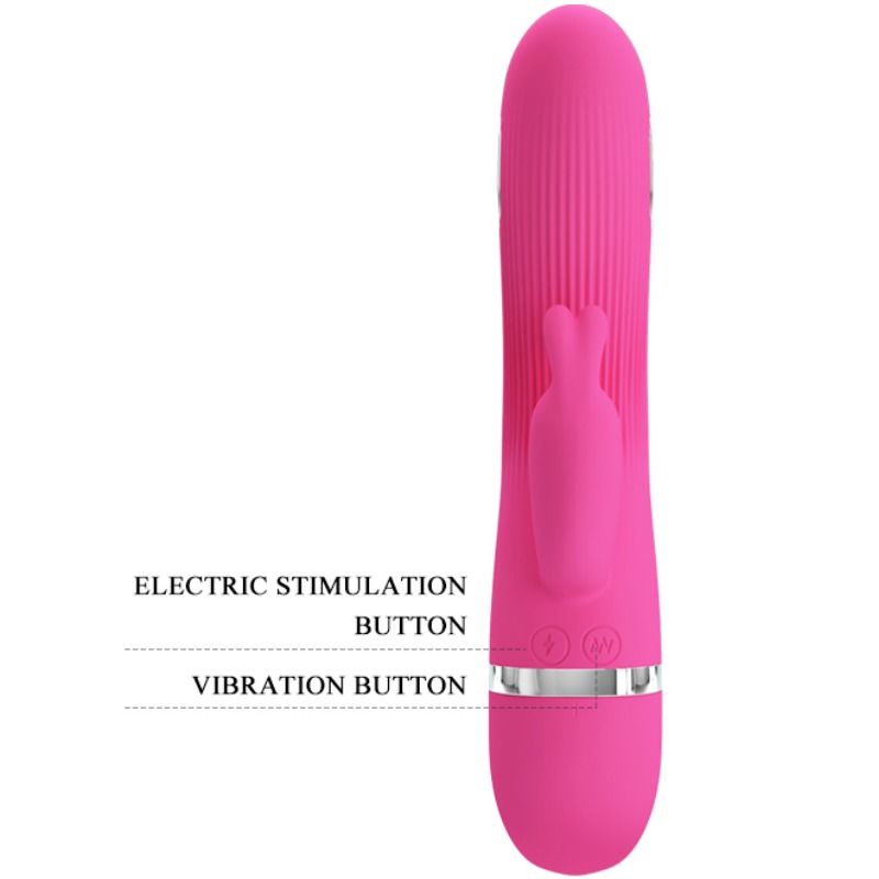 PRETTY LOVE Flirtation Ingram – Vibrador De Conejo Con Estimulación Eléctrica Y 7 Funciones De Vibración
