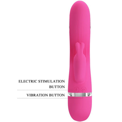 PRETTY LOVE Flirtation Ingram – Vibrador De Conejo Con Estimulación Eléctrica Y 7 Funciones De Vibración