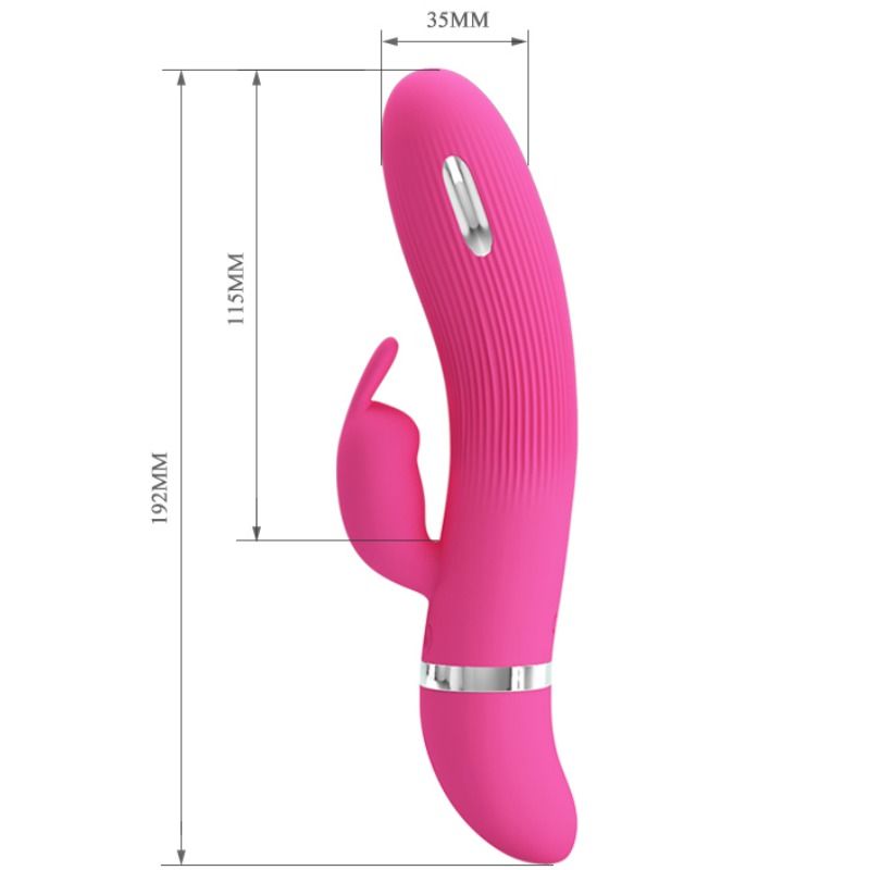 PRETTY LOVE Flirtation Ingram – Vibrador De Conejo Con Estimulación Eléctrica Y 7 Funciones De Vibración