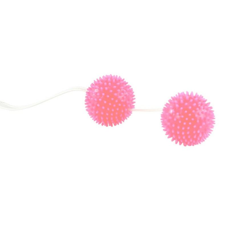 BAILE Palline Testurizzate Rosa 36 CM – Rafforza il Pavimento Pelvico con Design Ergonomico