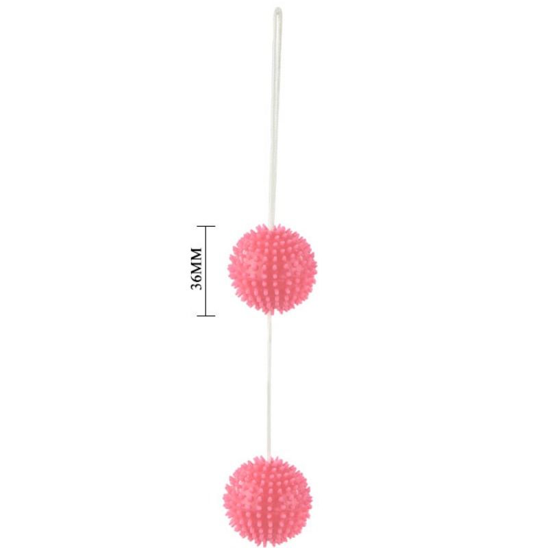 BAILE Palline Testurizzate Rosa 36 CM – Rafforza il Pavimento Pelvico con Design Ergonomico