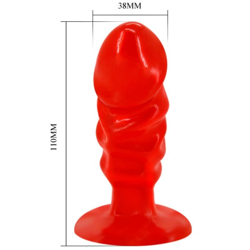 Comprar BAILE Plug Anal Unisex Con Ventosa Roja – Estimulación Suave y Flexible Para Ambos Sexos-Noxtic