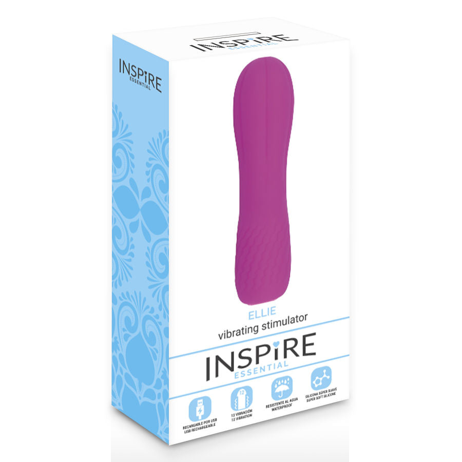 Vibratore INSPIRE Essential Ellie Purple – Vibratore ricaricabile con design ergonomico in silicone ipoallergenico