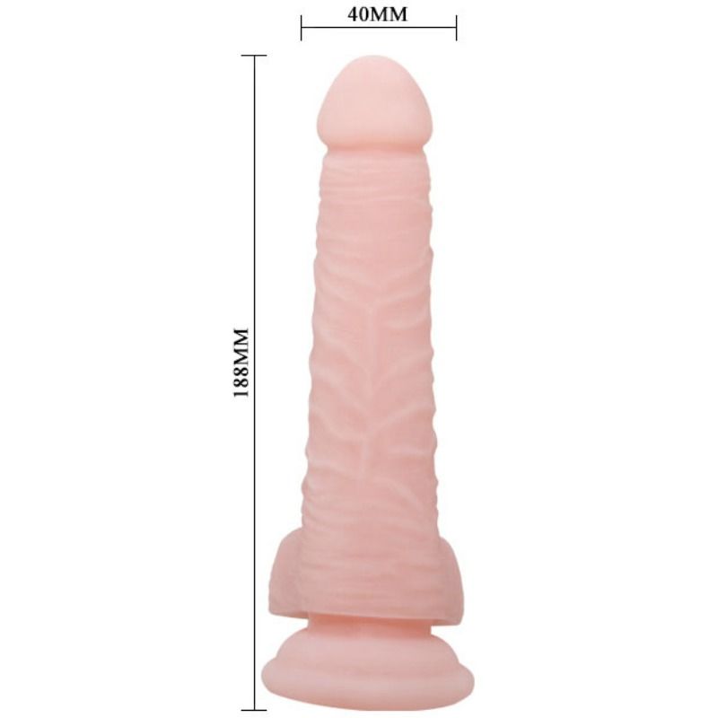 BAILE Dildo Realista Natural 18.8 cm – Textura Suave Con Ventosa Para Mayor Estabilidad