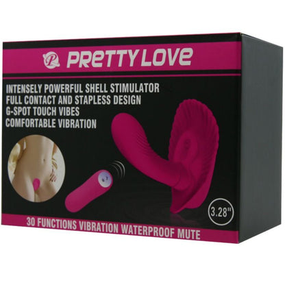 PRETTY LOVE Concha Estimuladora Con Control Remoto – Diseño Curvado Para Estimulación Personalizada