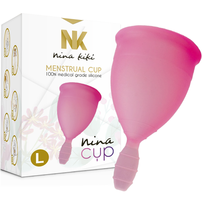 Comprar Nina Kikí Copa Menstrual Rosa Talla L – Silicona Médica Ecológica Para Comodidad Prolongada-Noxtic
