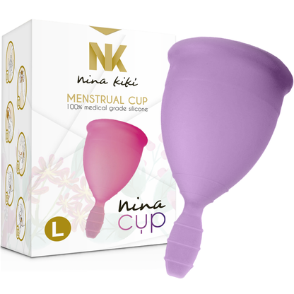 Comprar NINA KIKÍ Copa Menstrual Lila Talla L – Silicona Ecológica Para Uso Prolongado-Noxtic