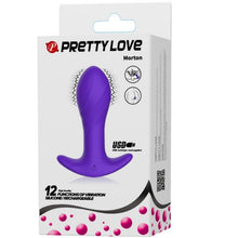 PRETTY LOVE Vibratore anale viola – Giocattolo erotico con 12 potenti funzioni di vibrazione