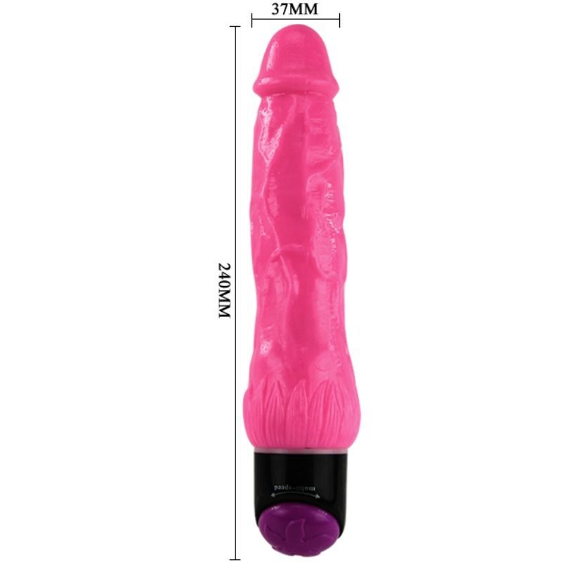 BAILE Vibrador Realístico Lila 24 cm – Textura Suave Para Una Experiencia Placentera