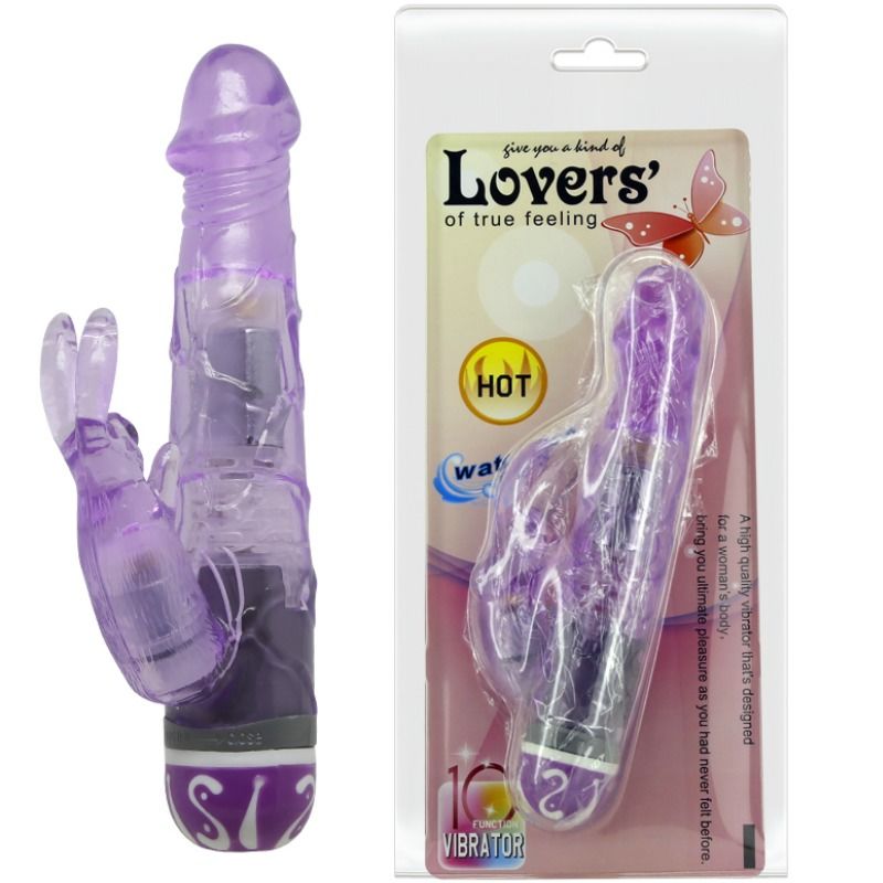 BAILE Vibrador Multivelocidad Con Rabbit Lila – Estimulador Potente Con 10 Modos De Vibración