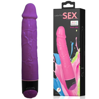 BAILE Vibrador Realístico Lila 23 cm – Dildo Suave Con Regulador De Velocidad Para Estimulación Placentera
