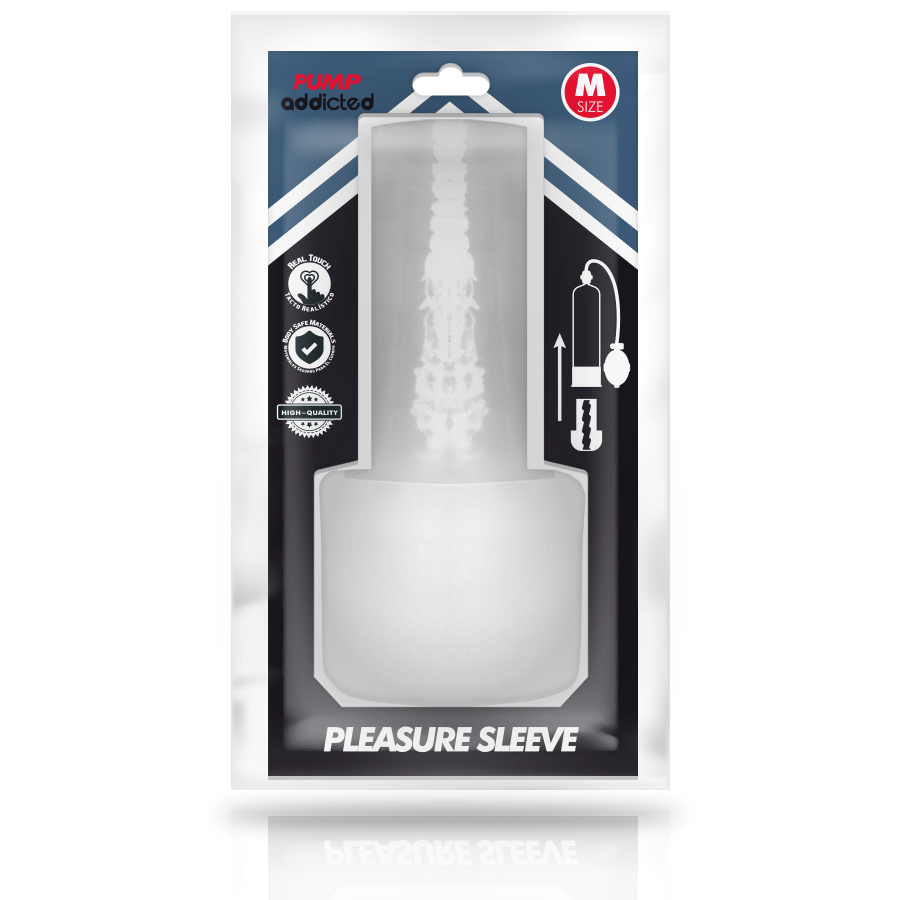 Serie manuale PUMP ADDICTED Pleasure Sleeve – Sensazione ultra realistica con materiale morbido e avvolgente