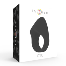 INTENSE Oto Anillo Vibrador Recargable Negro – Estimulador Con 20 Velocidades Para Placer Personalizado