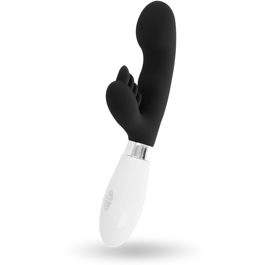 GLOSSY Elvis Rabbit Negro – Vibrador Erótico Con 10 Funciones De Vibración