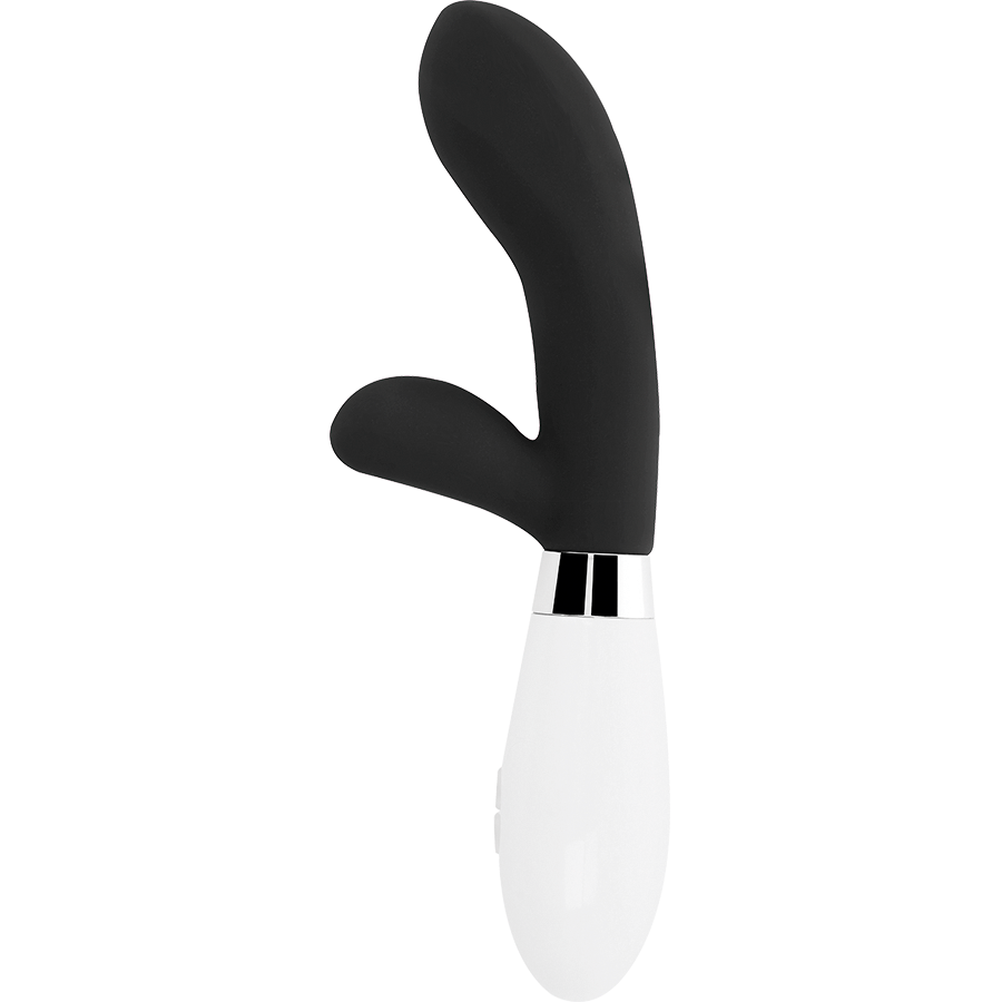 GLOSSY Jackson Rabbit Nero – Massaggiatore ergonomico con motore potente per un piacere intenso