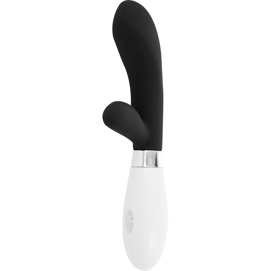 GLOSSY Jackson Rabbit Nero – Massaggiatore ergonomico con motore potente per un piacere intenso