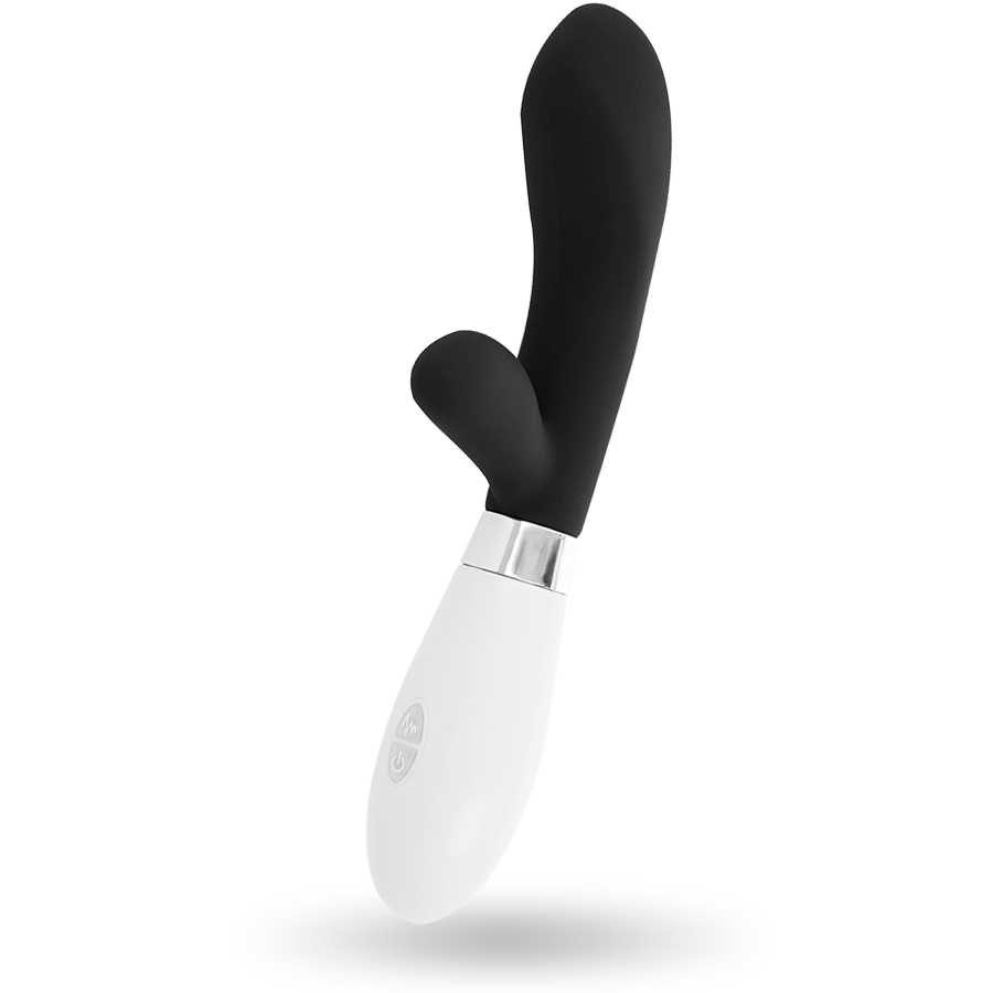 GLOSSY Jackson Rabbit Nero – Massaggiatore ergonomico con motore potente per un piacere intenso