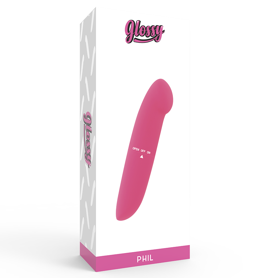 GLOSSY Phil Vibrador Rosa – Diseño Elegante Y Discreto Para Bienestar Personal