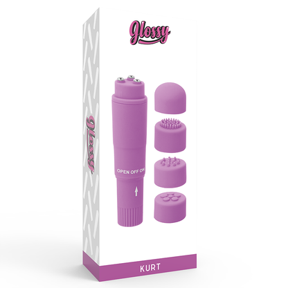 GLOSSY Pocket Kurt Lila – Masajeador Compacto Con Diseño Elegante y Funcional