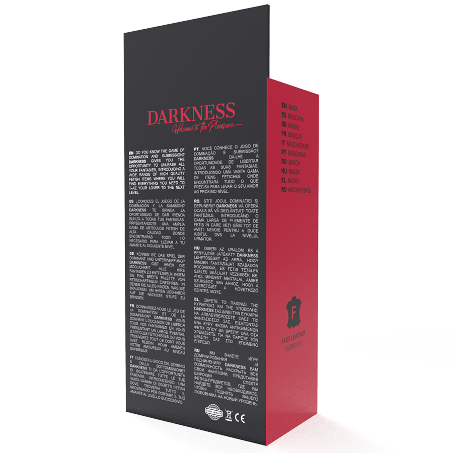 DARKNESS - MÁSCARA ANTIFAZ HIGH QUALITY ROJO-DARKNESS BONDAGE-Noxtic