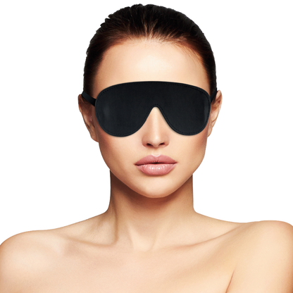 Maschera per gli occhi nera DARKNESS – Comfort regolabile per un sonno piacevole