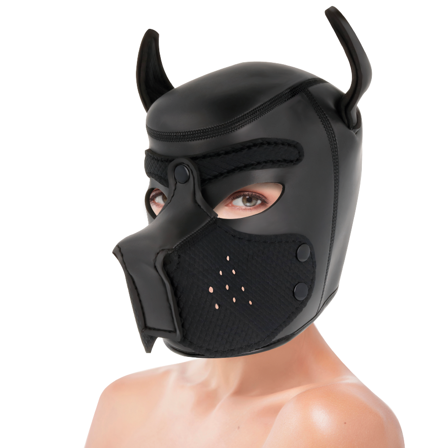 DARKNESS Máscara Perro Neopreno Con Hocico Extraíble M – Diseño Confortable Para Experiencias Fetish