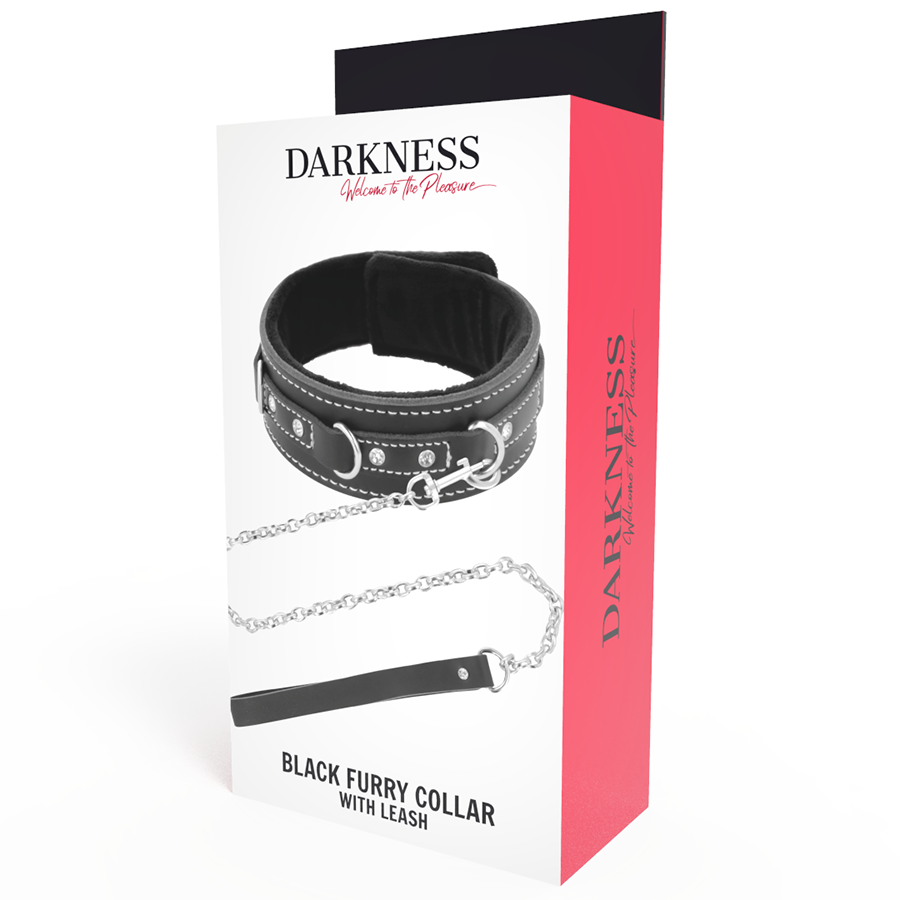 DARKNESS Collar De Cuero Con Correa – Diseño Elegante Para Control Y Estilo En Tus Escenas