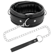 DARKNESS Collar Con Cadena – Diseño Ergonómico En Cuero Suave Para Placer Con Estilo