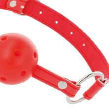Comprar DARKNESS Mordaza Transpirable Roja – Ajuste Perfecto Con Correas De Cuero Elegantes-Noxtic