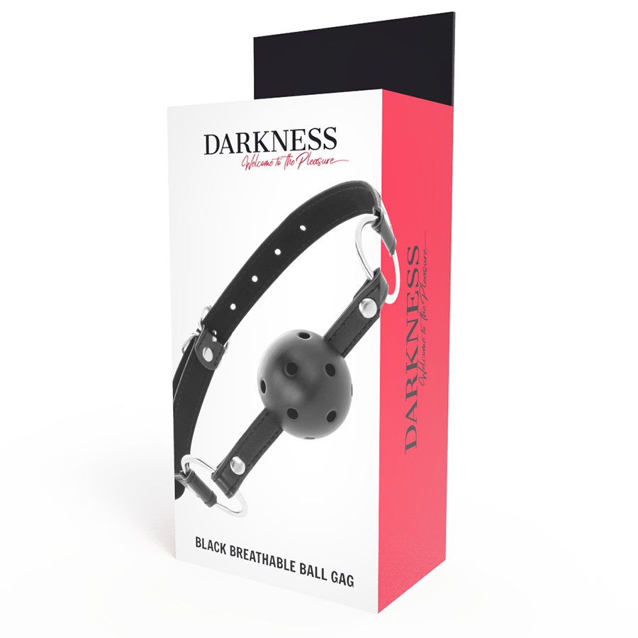 Comprar DARKNESS Mordaza Transpirable Negra – Ajuste Perfecto Con Correas De Cuero Elegantes-Noxtic