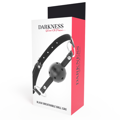 Comprar DARKNESS Mordaza Transpirable Negra – Ajuste Perfecto Con Correas De Cuero Elegantes-Noxtic