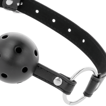 Comprar DARKNESS Mordaza Transpirable Negra – Ajuste Perfecto Con Correas De Cuero Elegantes-Noxtic