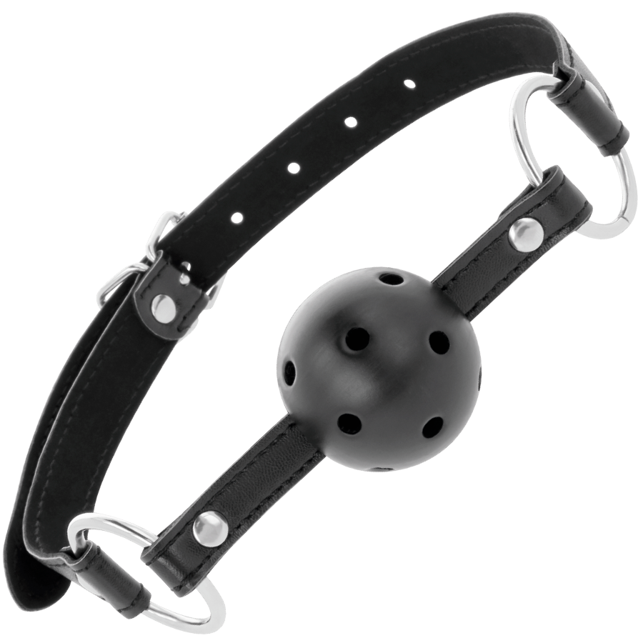 Comprar DARKNESS Mordaza Transpirable Negra – Ajuste Perfecto Con Correas De Cuero Elegantes-Noxtic