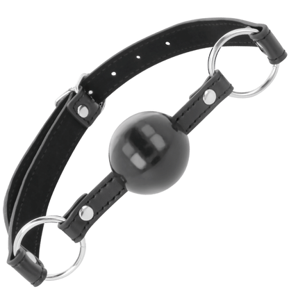 Comprar DARKNESS Mordaza Bola Negra – Diseño Ajustable Con Correas De Cuero Elegantes-Noxtic