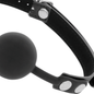 Comprar DARKNESS Mordaza Silicona Negra – Diseño Ajustable Con Correstrapas De Cuero Elegantes-Noxtic