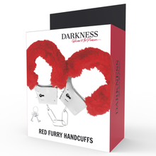 DARKNESS Esposas Metal Forradas Rojas – Comodidad y Resistencia Para Momentos Especiales