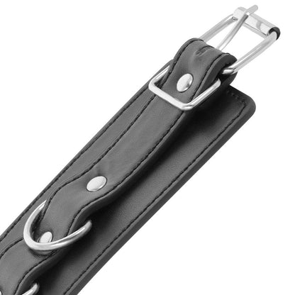 Comprar DARKNESS Esposas de Cuero Ajustables Negras – Diseño Elegante Para Experiencias Inolvidables-Noxtic