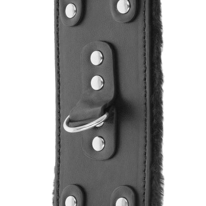 Manette in pelle nera DARKNESS – Design elegante con fodera regolabile per un comfort ideale