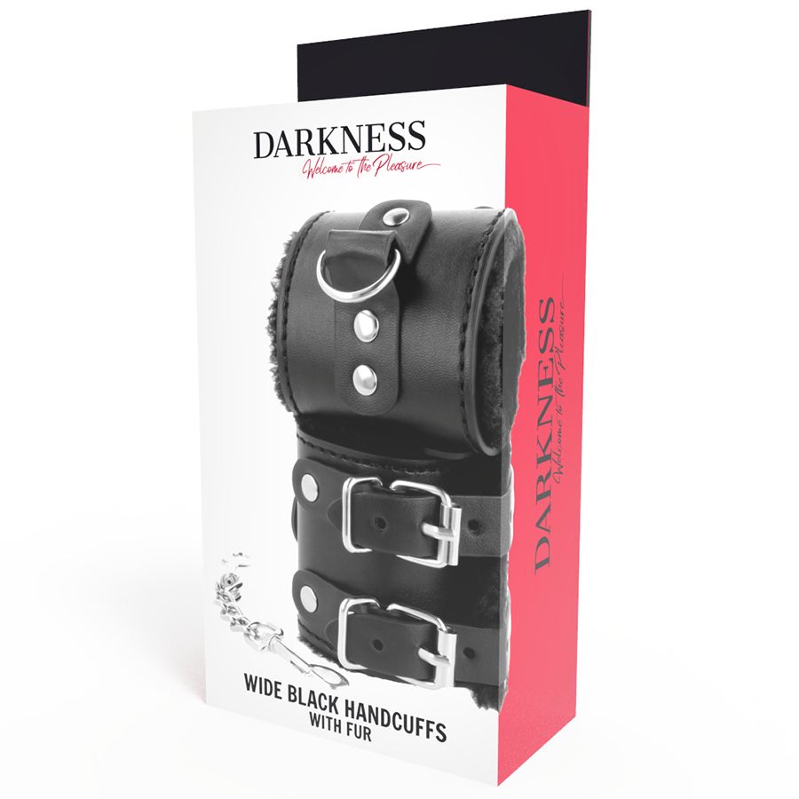 Manette in pelle nera DARKNESS – Design elegante con fodera regolabile per un comfort ideale