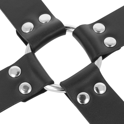 Manette in pelle nera DARKNESS – Design confortevole per giochi di dominazione