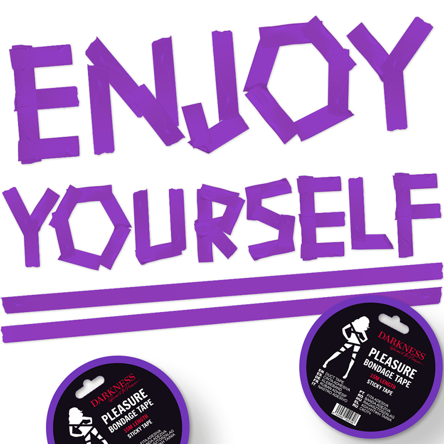 Nastro adesivo per bondage Darkness Purple 15M – Nastro sicuro e facile da usare per giochi di dominazione