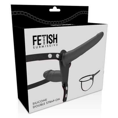 FETISH SUBMISSIVE HARNESS - DOBLE PENETRACIÓN NEGRO-FETISH SUBMISSIVE HARNESS-Noxtic