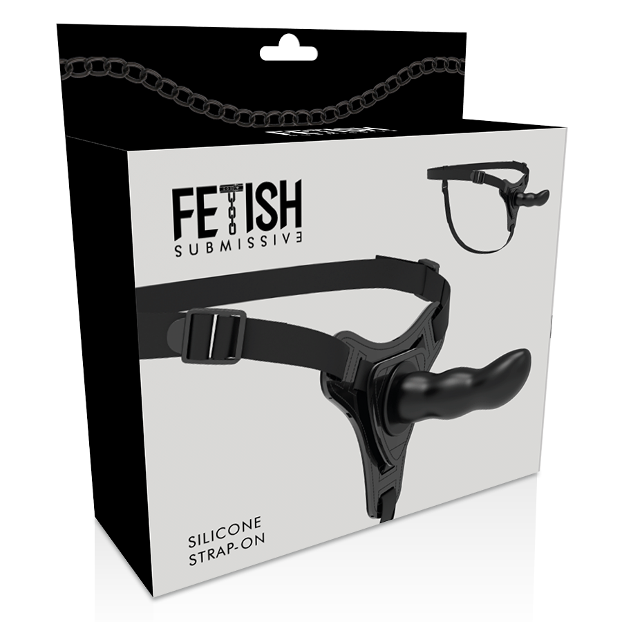 FETISH SUBMISSIVE HARNESS - SILICONA NEGRO G-SPOT 16 CM-FETISH SUBMISSIVE HARNESS-Noxtic