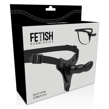 FETISH SUBMISSIVE HARNESS - SILICONA NEGRO G-SPOT 16 CM-FETISH SUBMISSIVE HARNESS-Noxtic