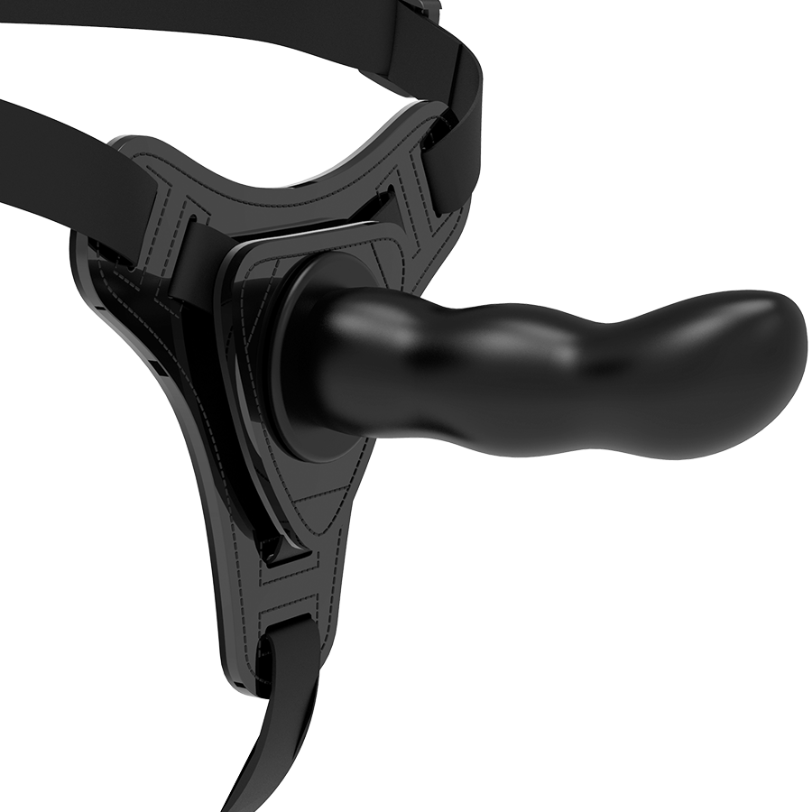FETISH SUBMISSIVE HARNESS - SILICONA NEGRO G-SPOT 16 CM-FETISH SUBMISSIVE HARNESS-Noxtic