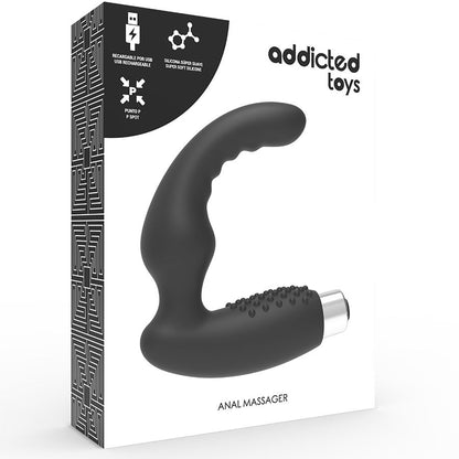ADDICTED TOYS Modello 2 Vibratore prostatico ricaricabile Nero – Design elegante per un piacere intenso