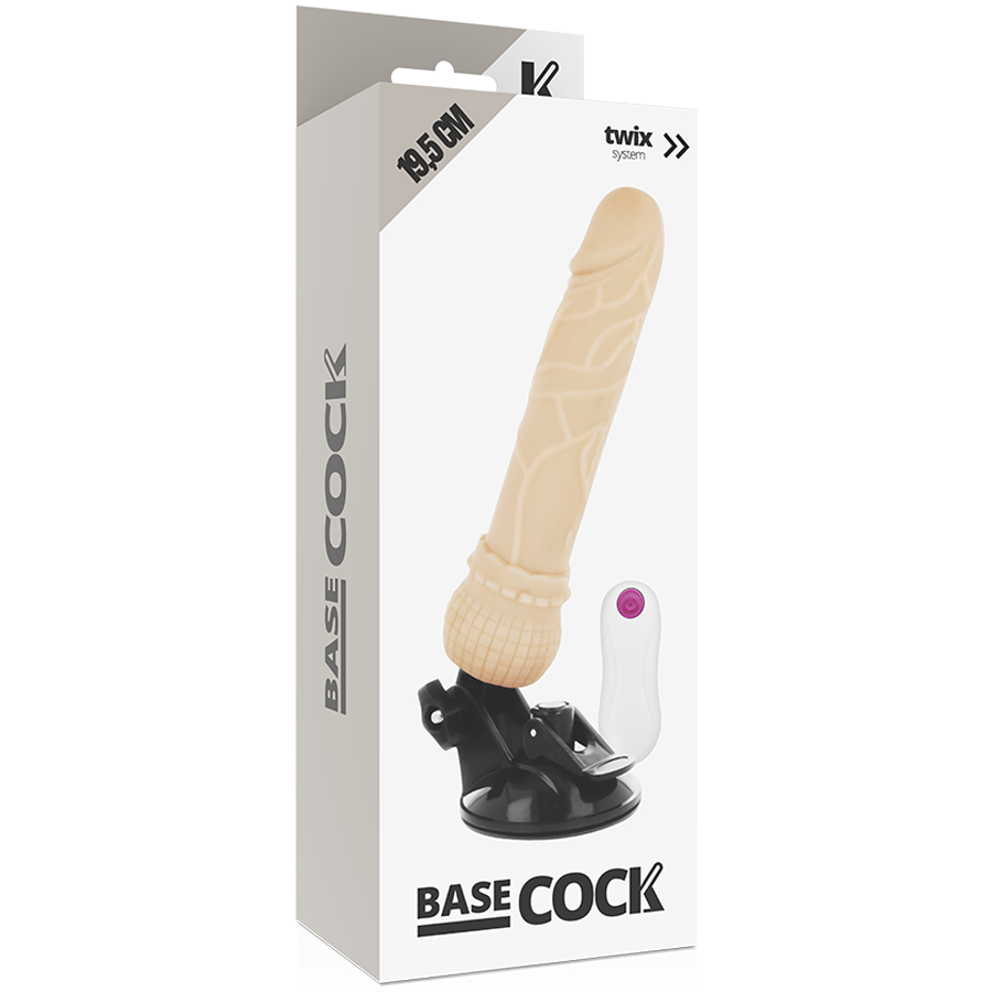 Basecock Vibrador Realista Control Remoto 19.5 Cm – Vibrador Recargable Con Diseño Ergonómico