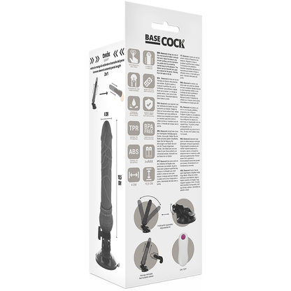 Basecock Vibrador Realista Control Remoto 19.5 Cm – Vibrador Recargable Con Diseño Ergonómico