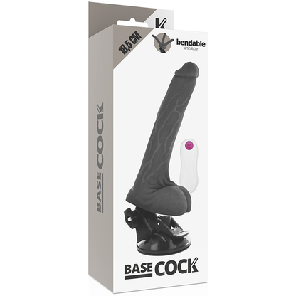 BASECOCK - REALISTIC ARTICULABLE VIBRATOR NATURAL REMOTE CONTROL 18.5 CM -O- 4 CM