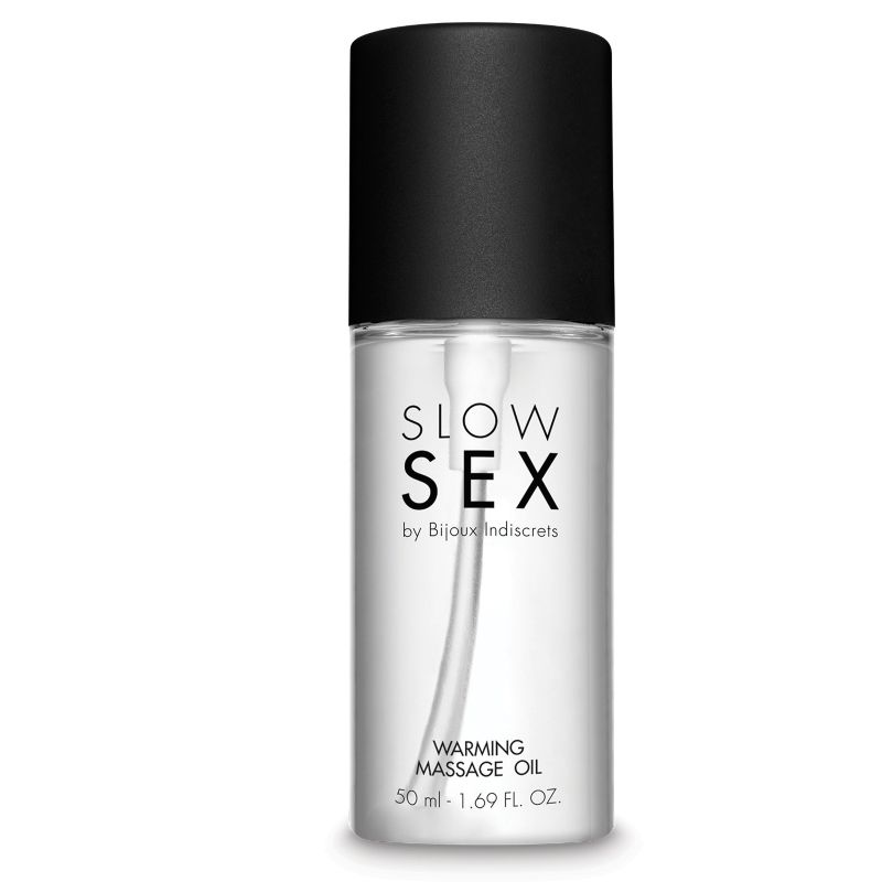 BIJOUX Slow Sex Heat Effect Olio da Massaggio 50 ML – Olio con Stimolazione Sensoriale per un’Esperienza Unica